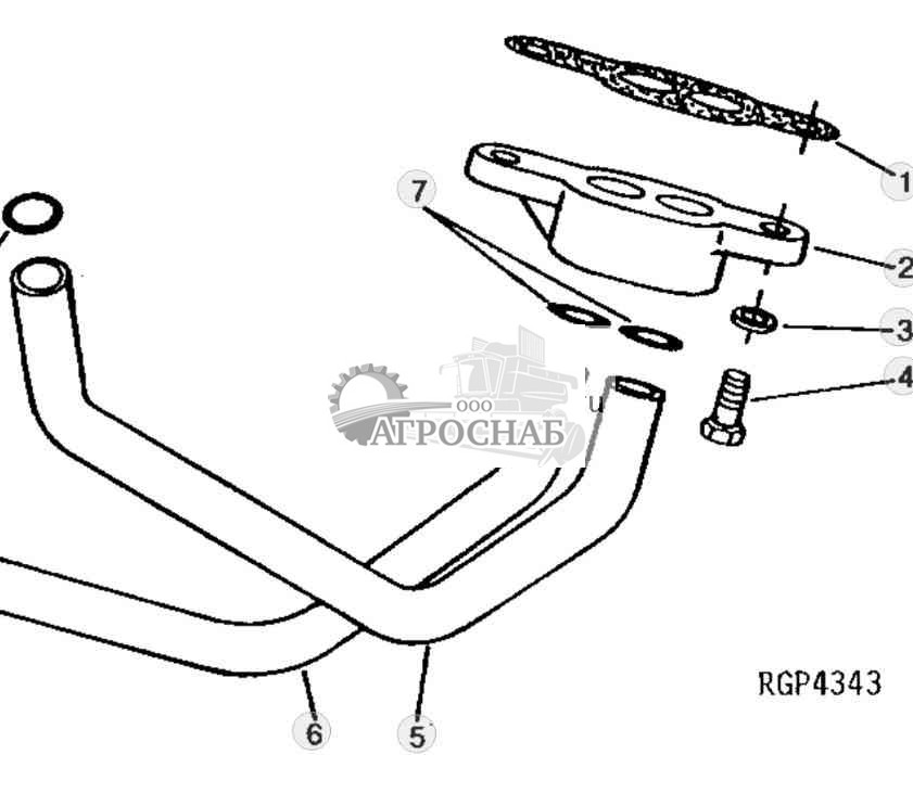 5903, 5940 Engine Oil Cooler Bypass tubes 